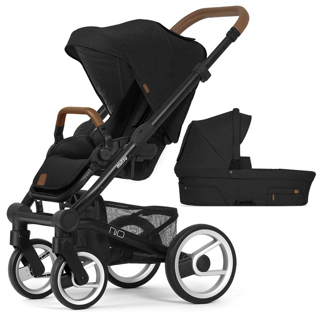 

Коляска 2в1 Mutsy Nio North Black на шасси Cognac grip black, Nio