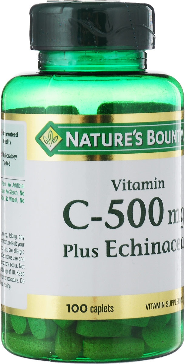 Купить Витамины Nature's Bounty Витамин C плюс эхинацея капсулы 500 мг 100 шт.