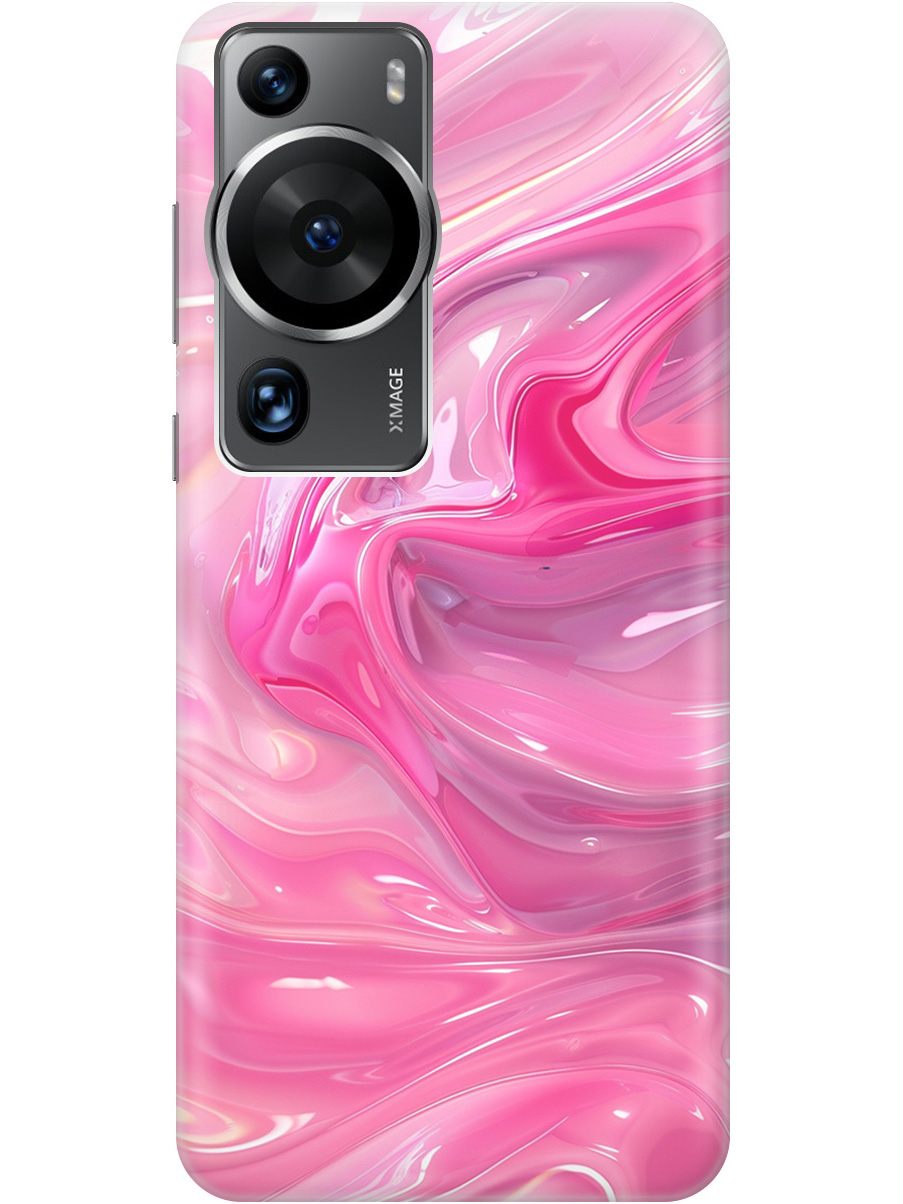 

Силиконовый чехол на Huawei P60 Pro с принтом "Розовые волны", Прозрачный;розовый, 772620831