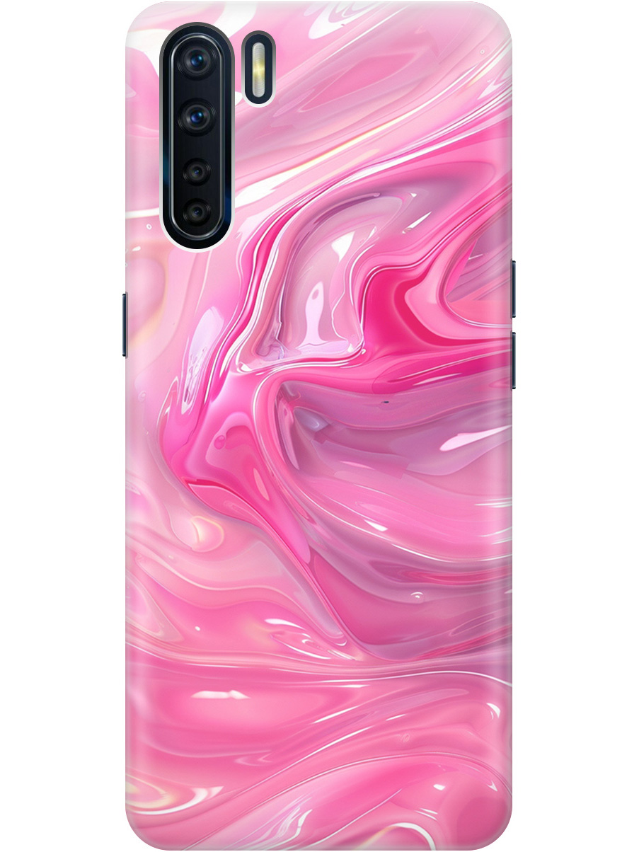 

Силиконовый чехол на OPPO A91 / Reno3 с принтом "Розовые волны", Прозрачный;розовый, 726148831