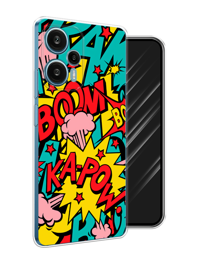 

Чехол Awog на Xiaomi Redmi Note 12 Turbo, Poco F5 "Постер pop art", Бирюзовый;желтый;красный, 318750-1