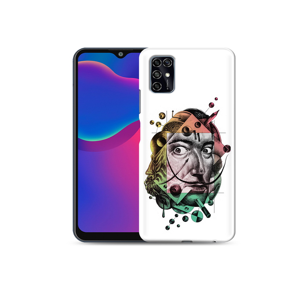 

Чехол MyPads Tocco для ZTE Blade V2020 Smart разноцветное лицо абстракция, Прозрачный, Tocco