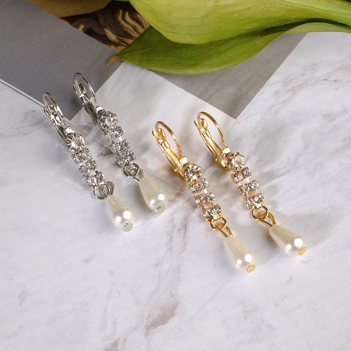 

Серьгииз бижутерного сплава Queen Fair Wedding, пластик\стразы, Wedding