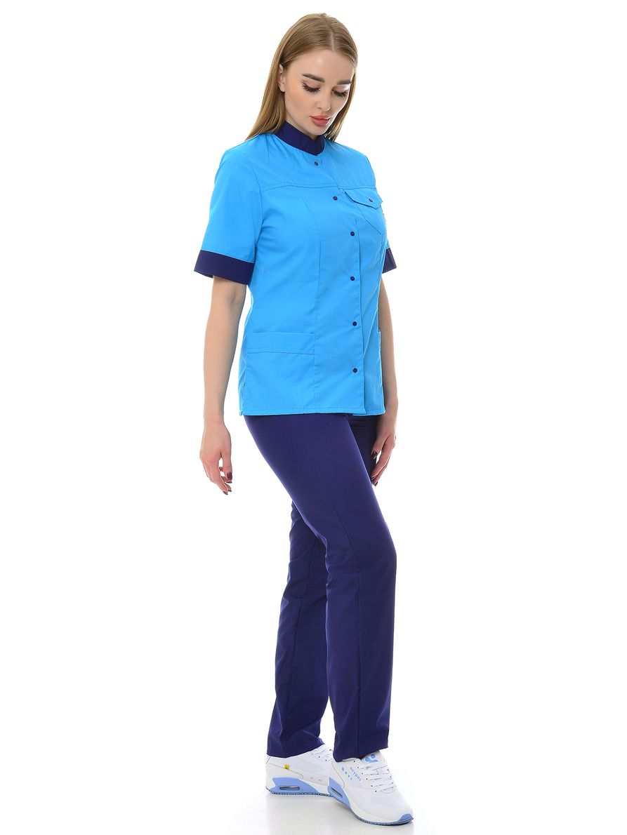 фото Костюм медицинский женский medicalwear марго 107 голубой 40 ru