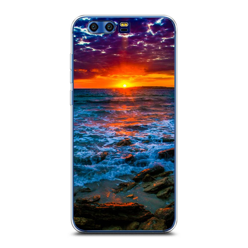 

Чехол на Honor 9 "Закат 1", Оранжевый;синий, 62450-2