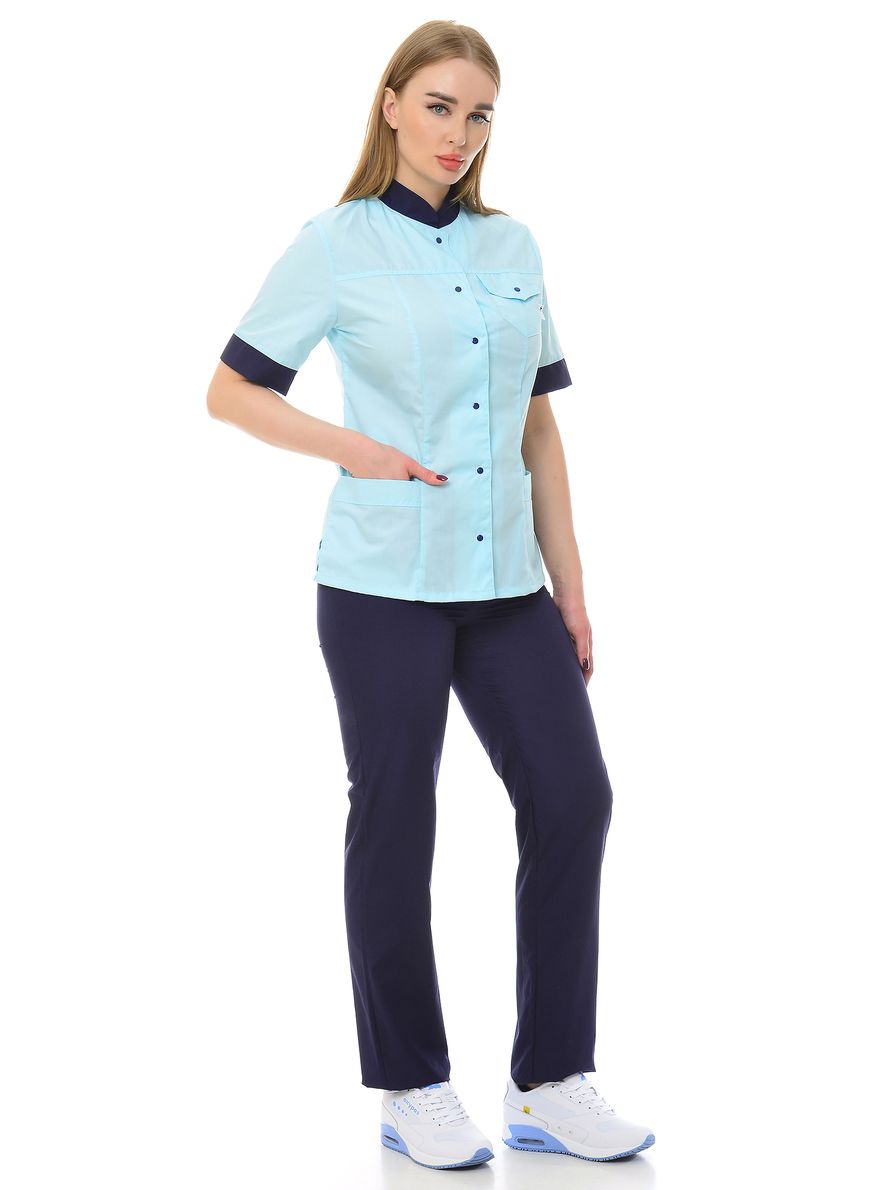 фото Костюм медицинский женский medicalwear марго 107 голубой 40 ru