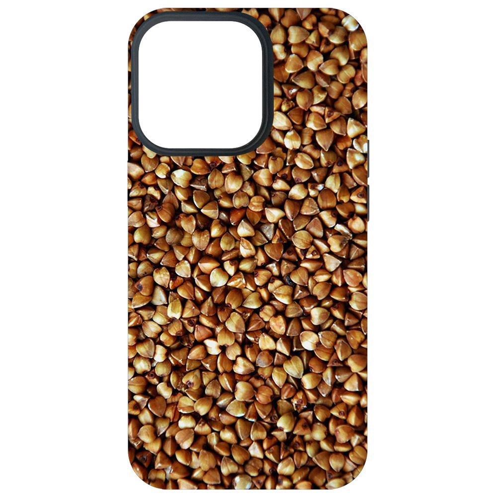 

Чехол-накладка Krutoff Soft Case Гречка для iPhone 13 Pro, Черный