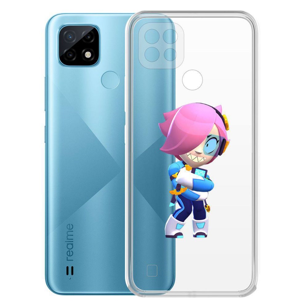 

Чехол-накладка Brawl Stars-Колетт Навигатор для Realme C21, Прозрачный