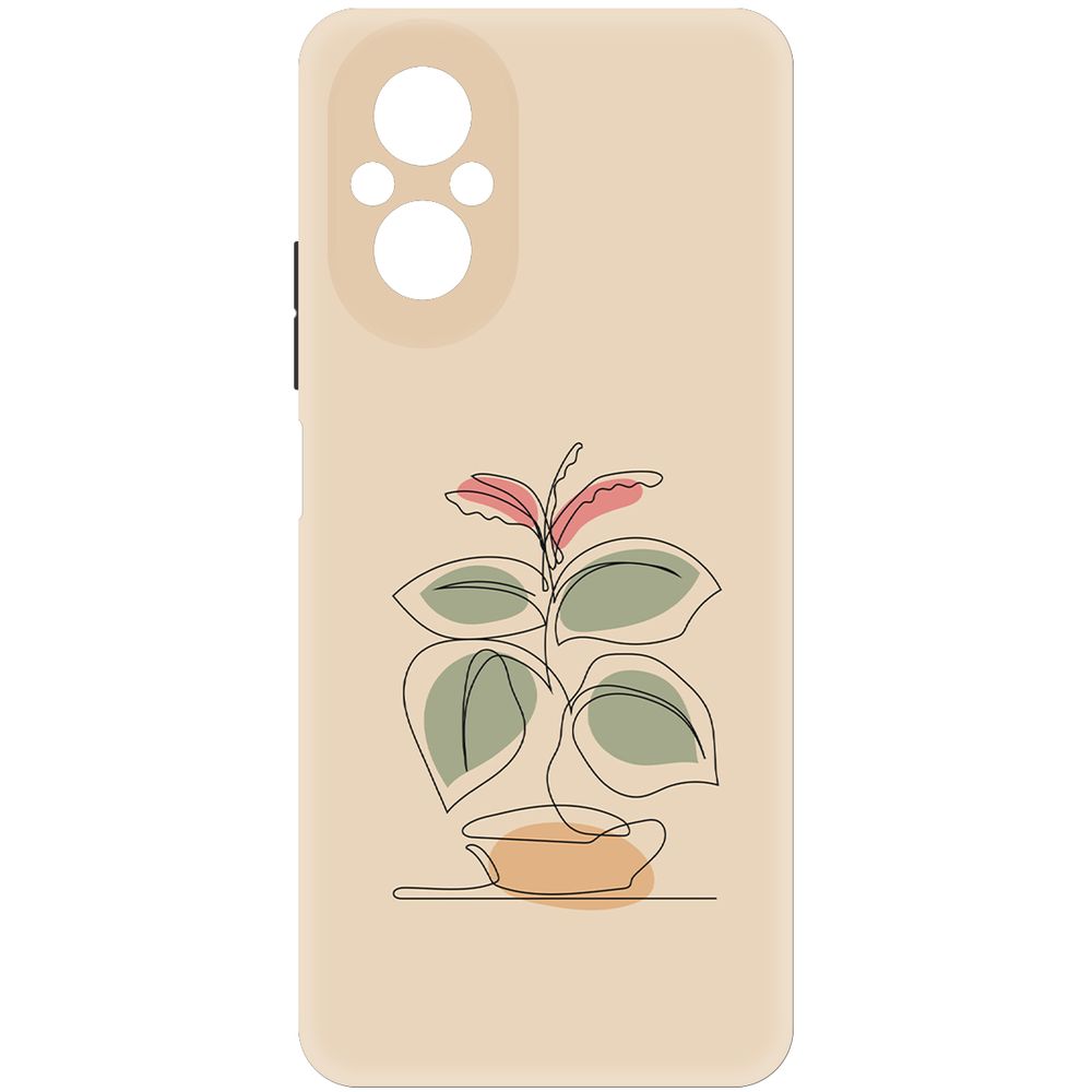 

Чехол-накладка Krutoff Soft Case Цветок для Realme C67 черный