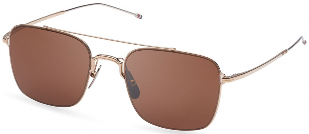 

Солнцезащитные очки мужские Thom Browne TBS120-A-02, gold - silver, brown, TBS120-A-02