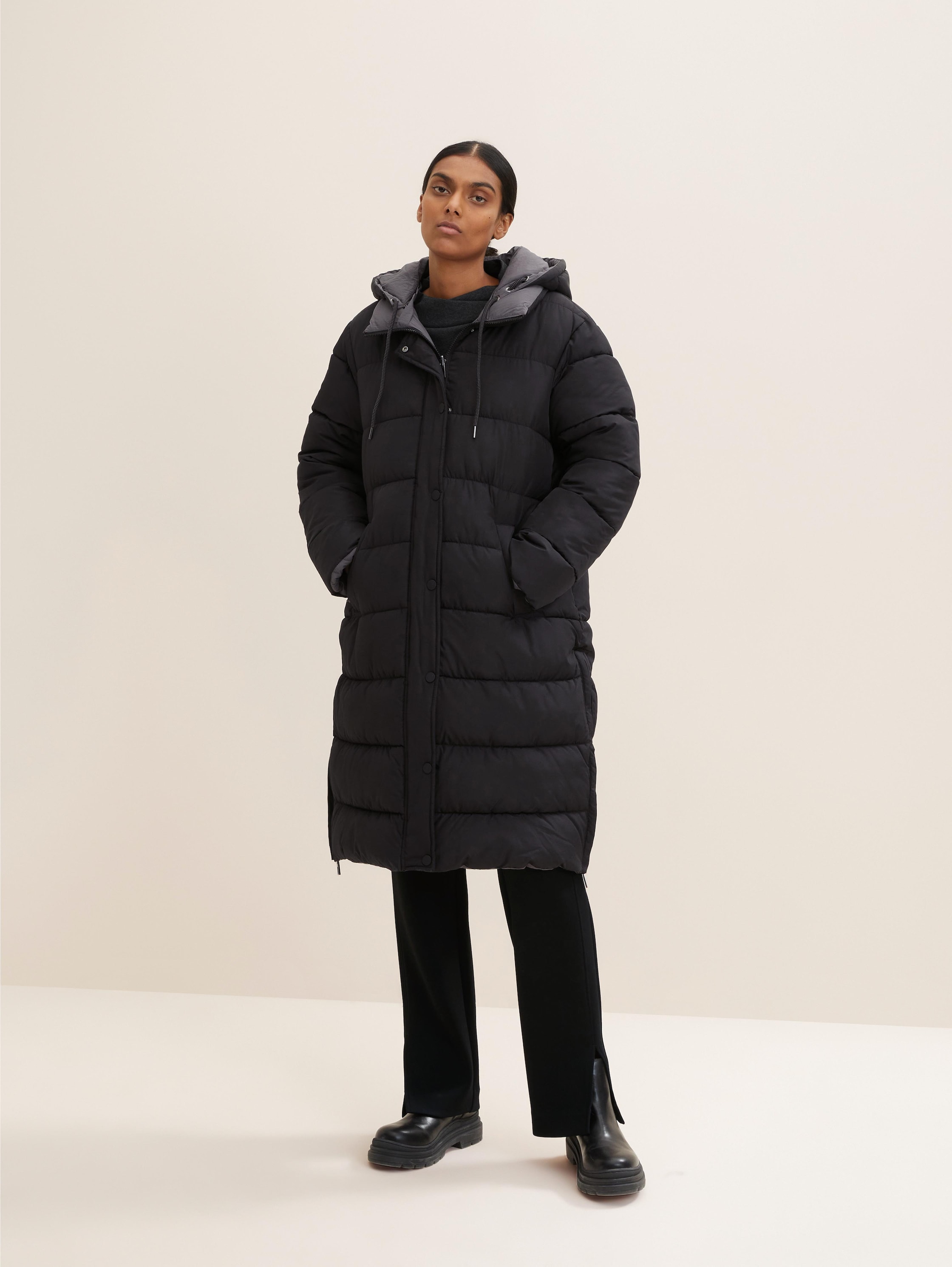 

Пальто женское TOM TAILOR 1032493 черное XL, 1032493