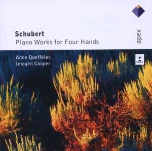 SCHUBERT Piano Works for Four Hands. Anne Queffelec, Imogen Cooper