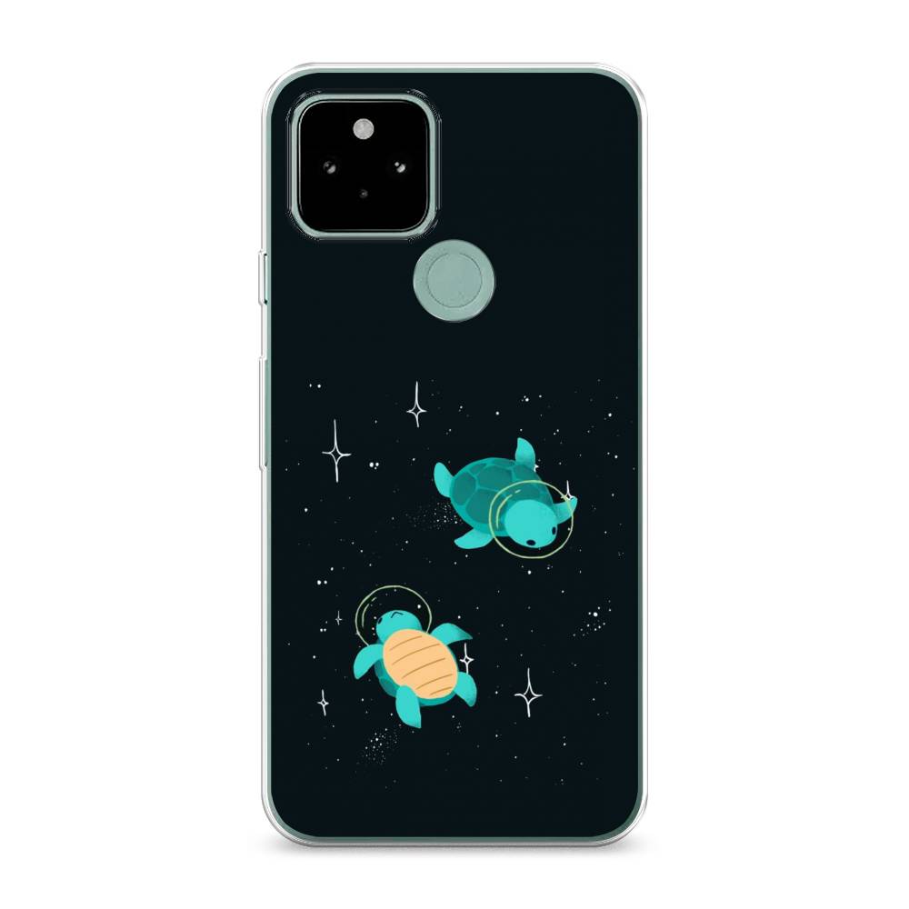 фото Силиконовый чехол "черепашки космонавты" на google pixel 5a awog