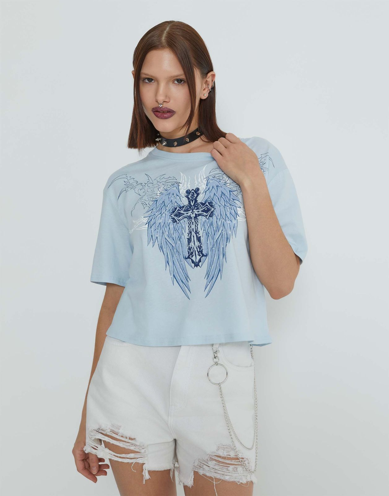 

Футболка для девочки Gloria Jeans GKT024841 голубой 10-12л/152, GKT024841