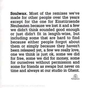 

Soulwax – Most Of The Remixes We've Made For Other People Over The Years Except For The, 2 CD