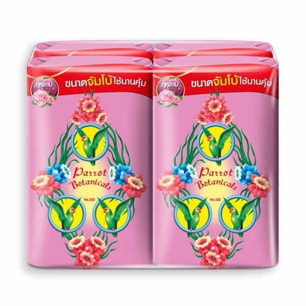 фото Ботаническое мыло с ароматом розы parrot rose fragrance 4 шт х 105 г botanicals