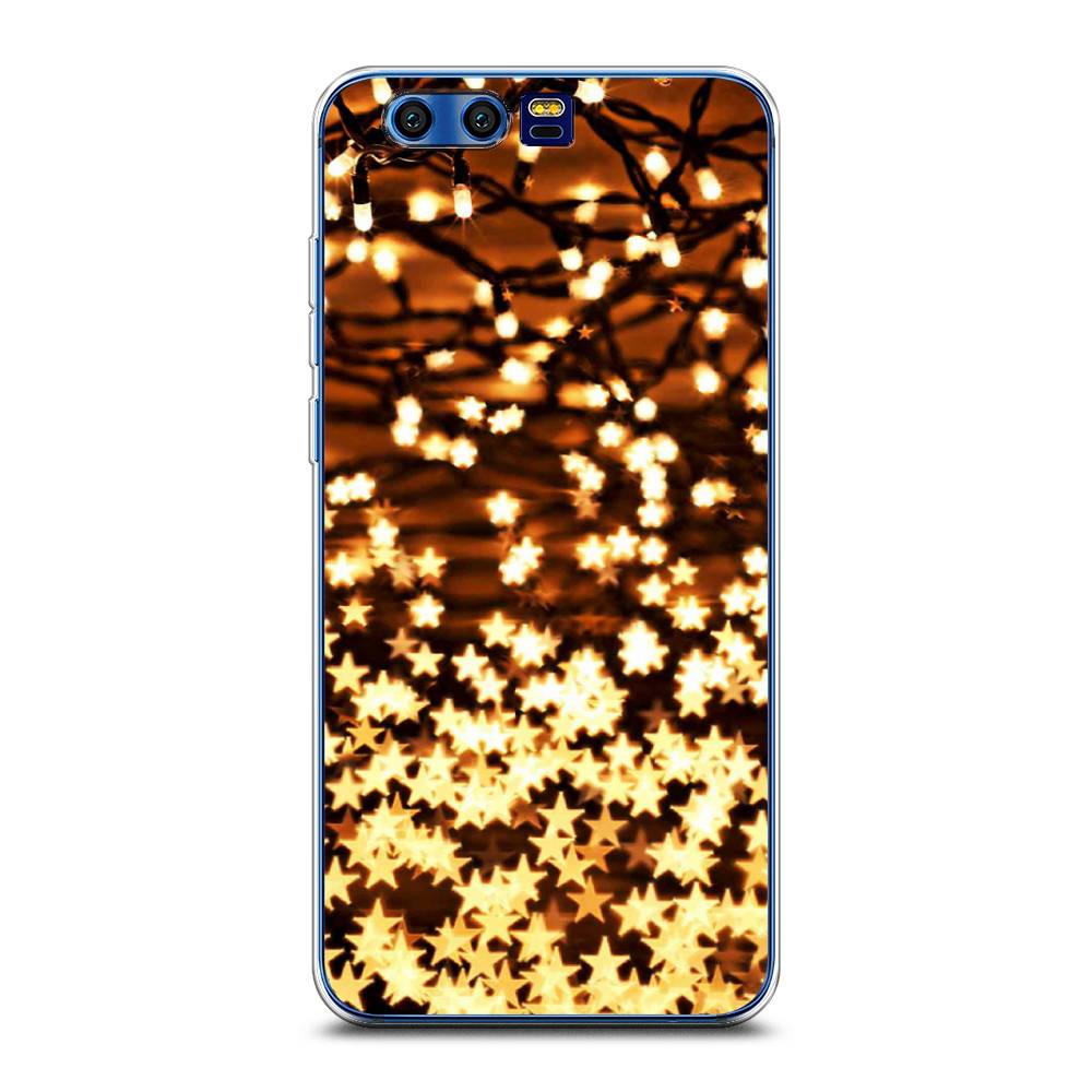 

Чехол на Honor 9 "Новогодняя гирлянда", Золотистый, 62450-5