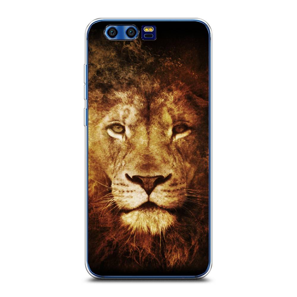 

Чехол на Honor 9 "Лев", Черный;коричневый;желтый, 62450-6