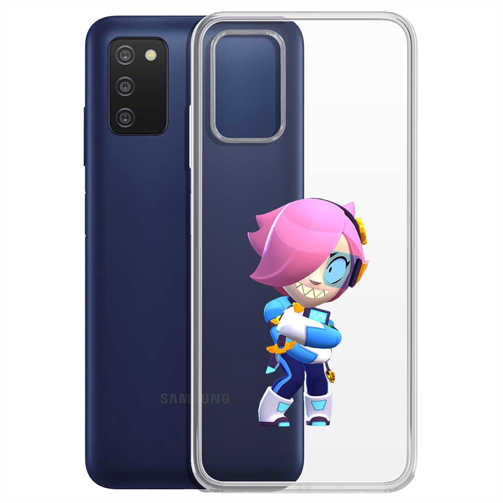 

Чехол-накладка Brawl Stars-Колетт Навигатор для Samsung Galaxy A03s (A037), Прозрачный