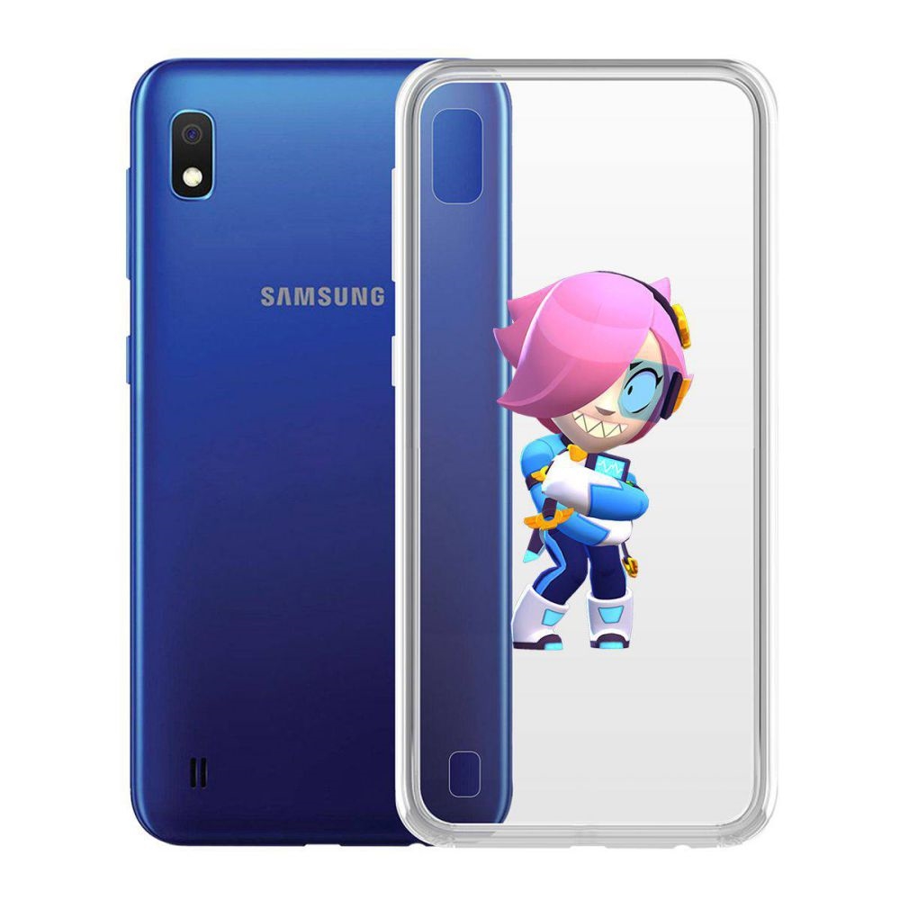 

Чехол-накладка Brawl Stars-Колетт Навигатор для Samsung Galaxy A10 (A105), Прозрачный