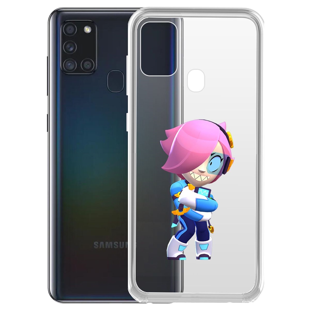 

Чехол-накладка Brawl Stars-Колетт Навигатор для Samsung Galaxy A21s (A217), Прозрачный