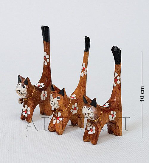 

Подставка для колец КОШКА коричневая в цветочек, набор 4 шт. В1-0207 113-40882