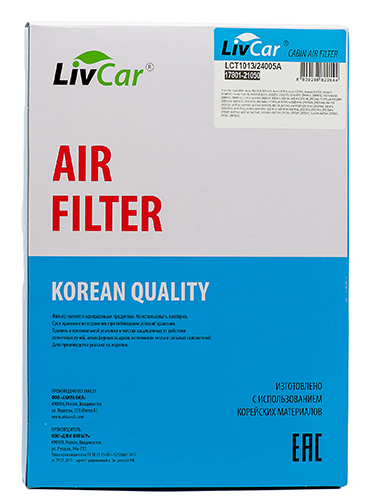 

LCT1013/24005A Фильтр воздушный LivCar ОЕМ 17801-21050 TOYOTA (RHD, LHD)