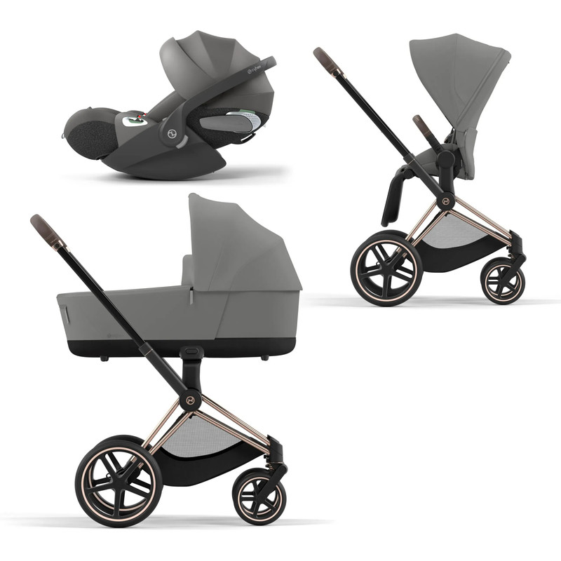 Коляска детская Cybex Priam-4-mix-3-1 СР4-3-1-RoseGold-MirageGrey