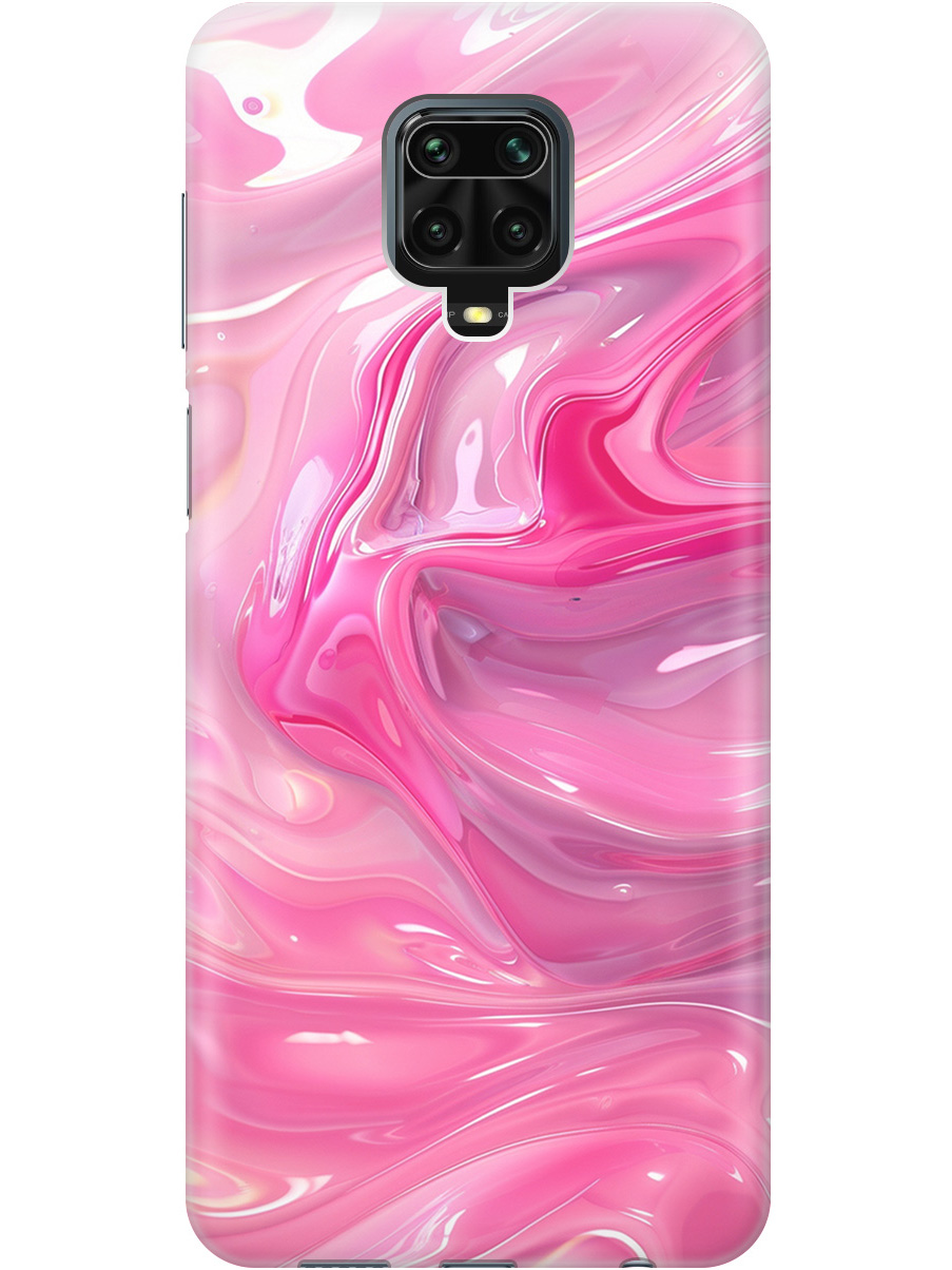

Силиконовый чехол на Xiaomi Redmi Note 9s / Note 9 Pro с принтом "Розовые волны", Прозрачный;розовый, 722942131