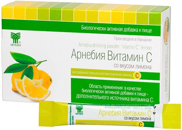 Купить Порошок Арнебия Витамин C лимон пакетики 10 шт.