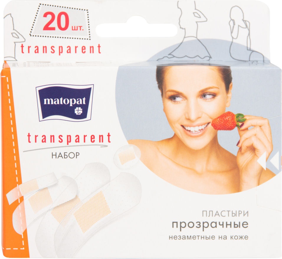 Купить Набор пластырей Matopat Transparent прозрачные 20 шт.