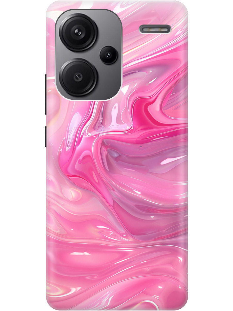 

Силиконовый чехол на Xiaomi Redmi Note 13 Pro + с принтом "Розовые волны", Прозрачный;розовый, 776589231