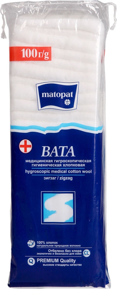 Вата медицинская Белла Matopat 100 г