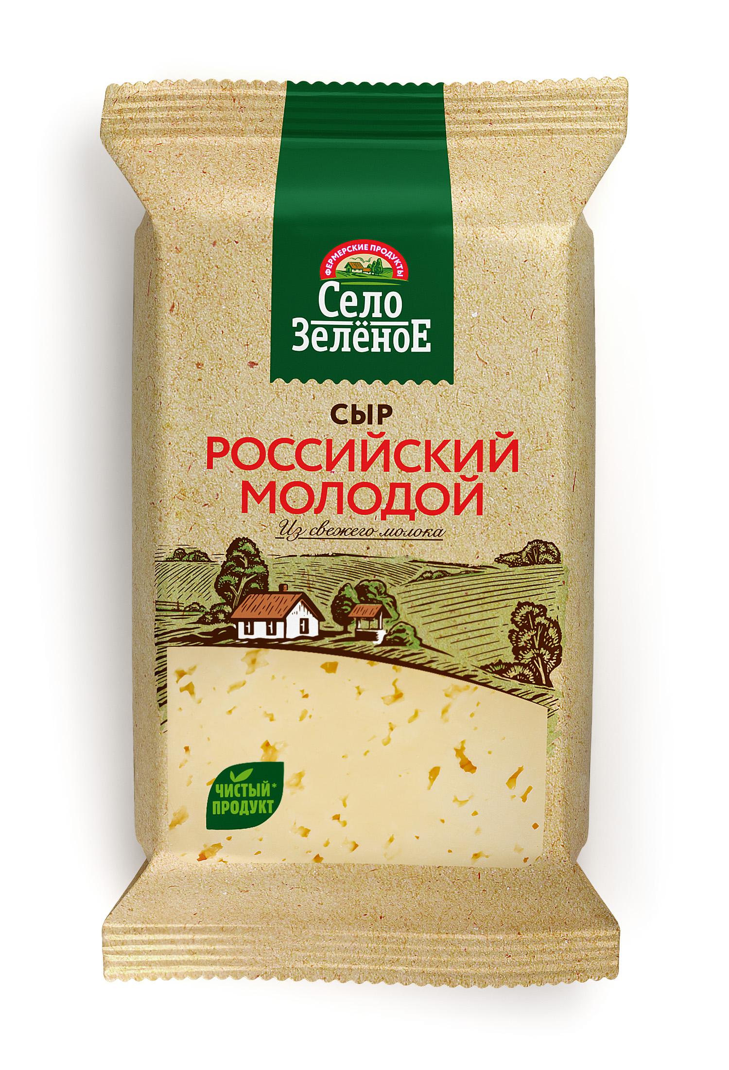 

Сыр полутвердый Село Зеленое Российский 50% 200 г