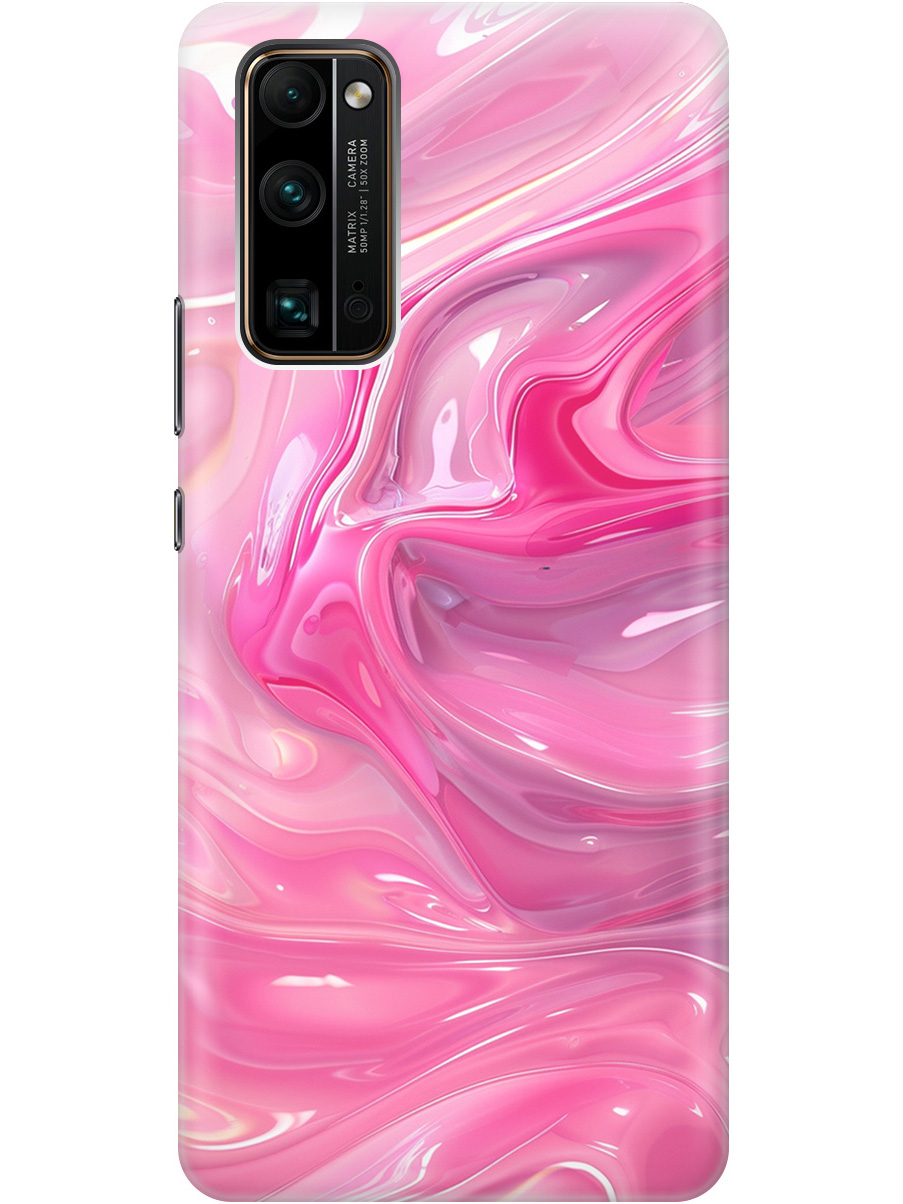 

Силиконовый чехол на Honor 30 Pro+ с принтом "Розовые волны", Прозрачный;розовый, 722945931