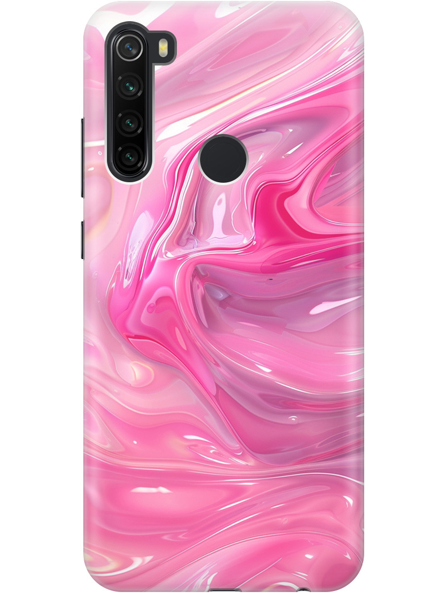 

Силиконовый чехол на Xiaomi Redmi Note 8T с принтом "Розовые волны", Прозрачный;розовый, 722349031