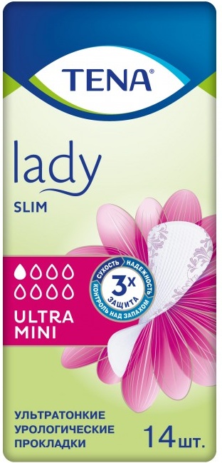 Купить Прокладки урологические SCA Hygiene Tena Lady Slim Ultra Mini 14 шт., 19, 2x7, 6