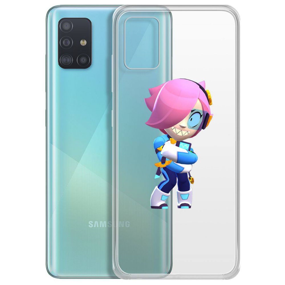 

Чехол-накладка Brawl Stars-Колетт Навигатор для Samsung Galaxy A51 (A515), Прозрачный