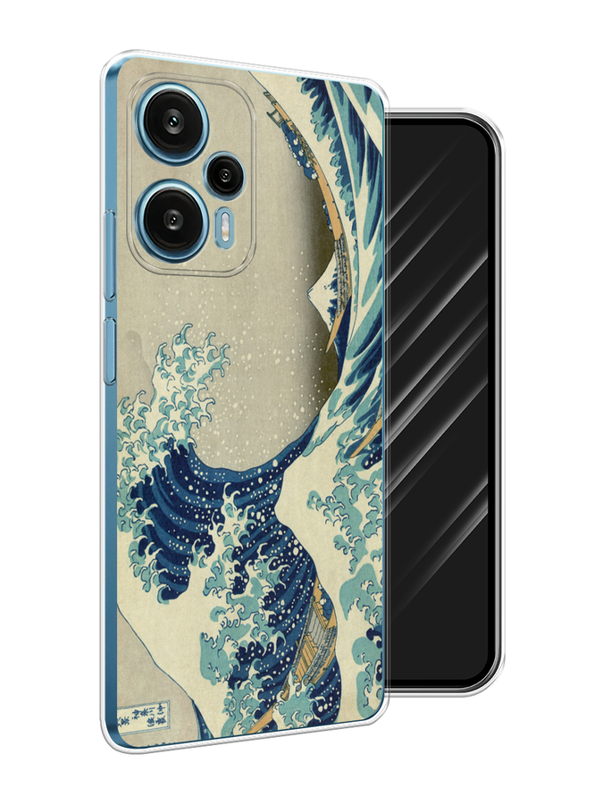 

Чехол Awog на Xiaomi Redmi Note 12 Turbo, Poco F5 "Большая волна в Канагаве", Серый;синий;голубой, 318750-1