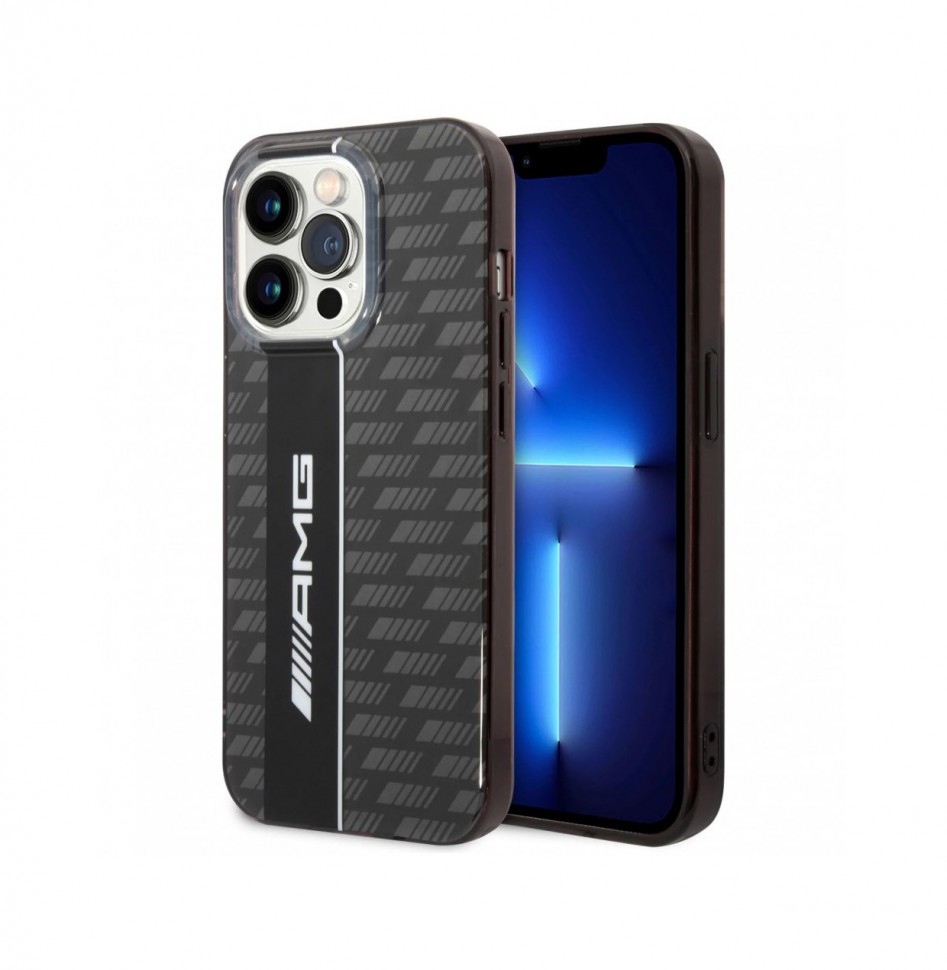 фото Чехол cg mobile amg pc/tpu double layer carbon pattern для iphone 14 pro max, черный