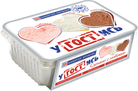 

Мороженое пломбир Башкирское мороженое Угостись клубника-ваниль-шоколад 450 г бзмж