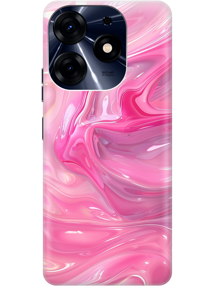 

Силиконовый чехол на Tecno Spark 10 Pro с принтом "Розовые волны", Прозрачный;розовый, 768742631