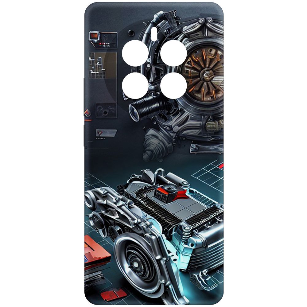 

Чехол-накладка Krutoff Soft Case Моторы для Realme 12 Pro 5G черный