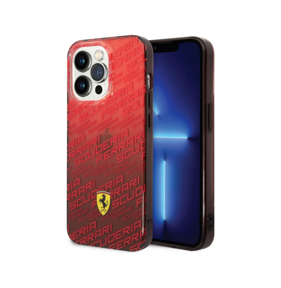 

Чехол Ferrari для iPhone 14 Pro Scuderia Hard , Красный градиент, PC/TPU Allover Scuderia Hard