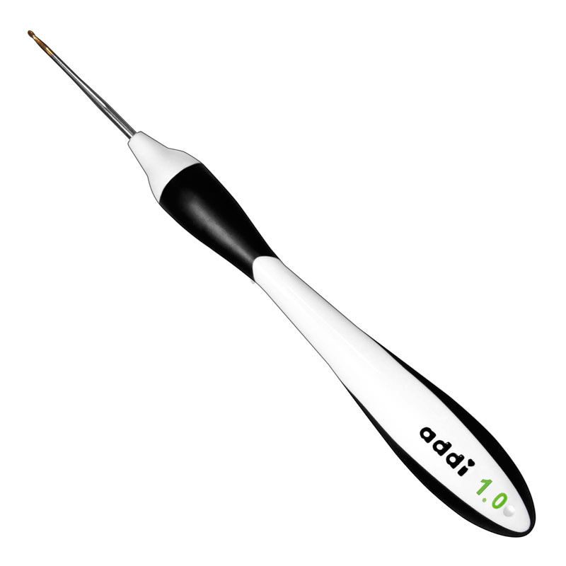 фото Крючок д/вязания addi с эргономичной пластиковой ручкой addiswing 0,6мм 16см 145-7/0.6-16