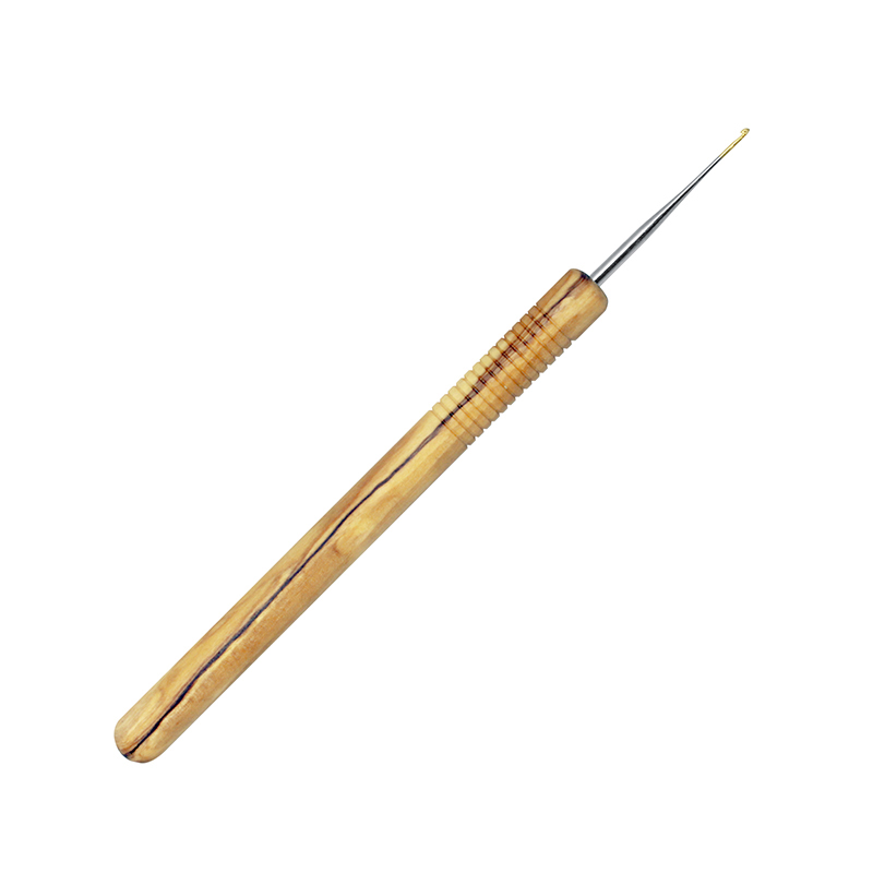фото Крючок для вязания addi с ручкой из оливкового дерева 0,6мм, 15см, арт.578-7/0.6-15