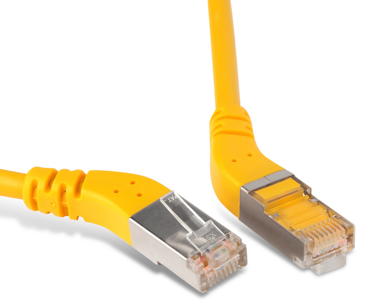 фото Кабель для компьютера hyperline pc-apm-stp-rj45/r45-rj45/r45-c5e-3m-lszh-yl