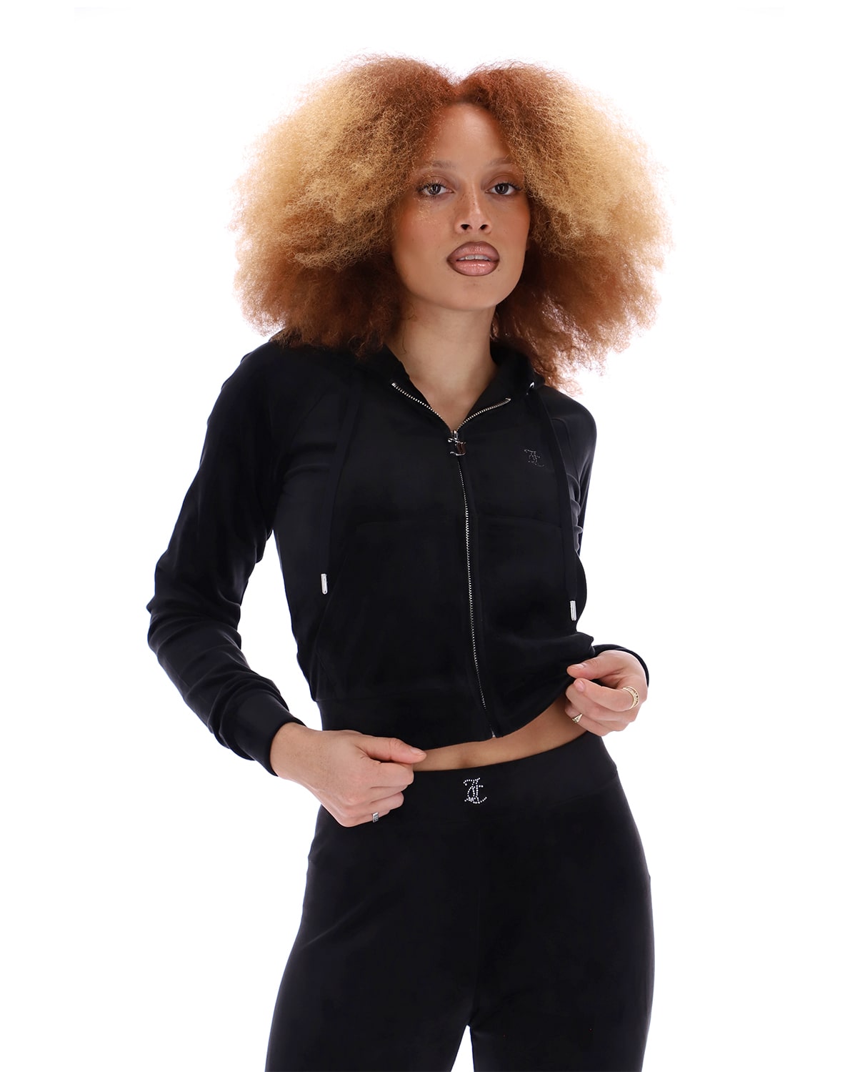 

Толстовка женская Juicy Couture JCWA122001/101 черная 48 RU, JCWA122001/101