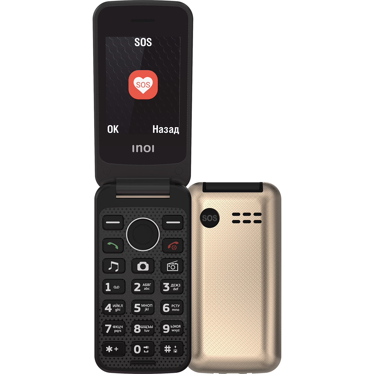 

Мобильный телефон INOI 247B Gold, 247B