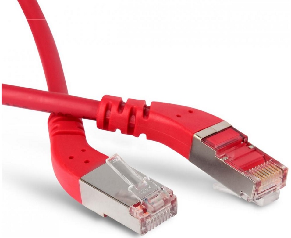 фото Кабель для компьютера hyperline pc-apm-stp-rj45/l45-rj45/l45-c5e-5m-lszh-rd